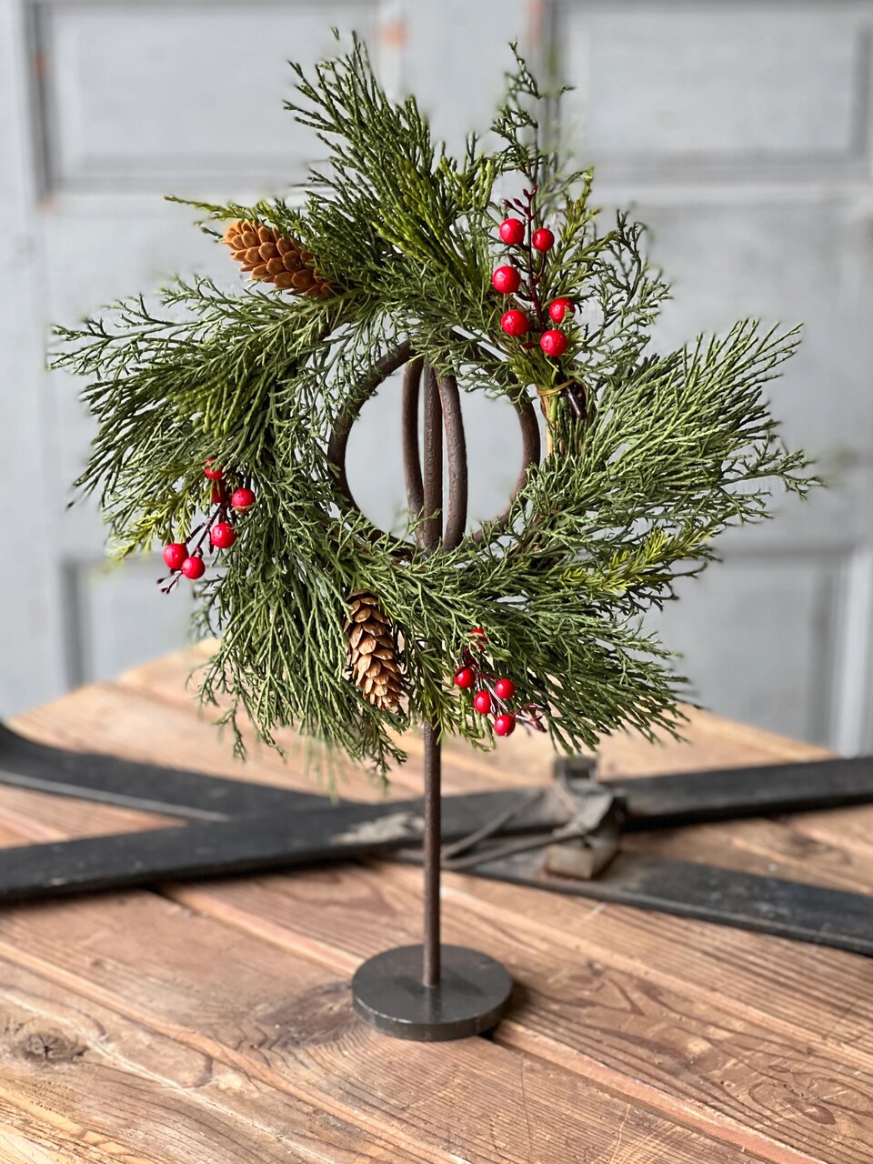 Winterberry Cedar Candle Ring 7" & 10" - Christmas Holiday Home Décor - Holiday Tree